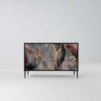 GOLDEN TIDES Aparador de 2 Portas em Acabamento Preto