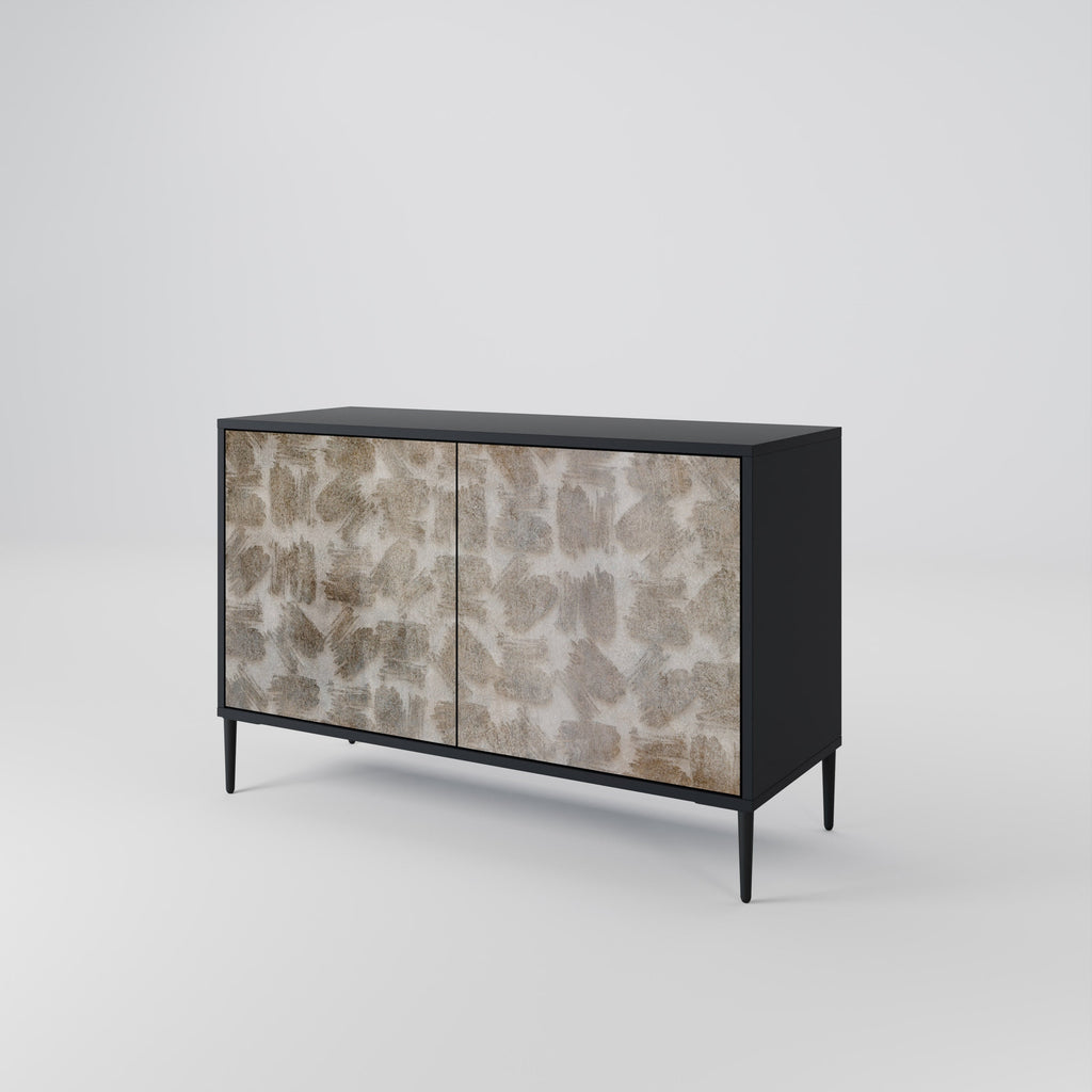 SLIGHTLY BLURRED 2-Door Sideboard in Black Finish