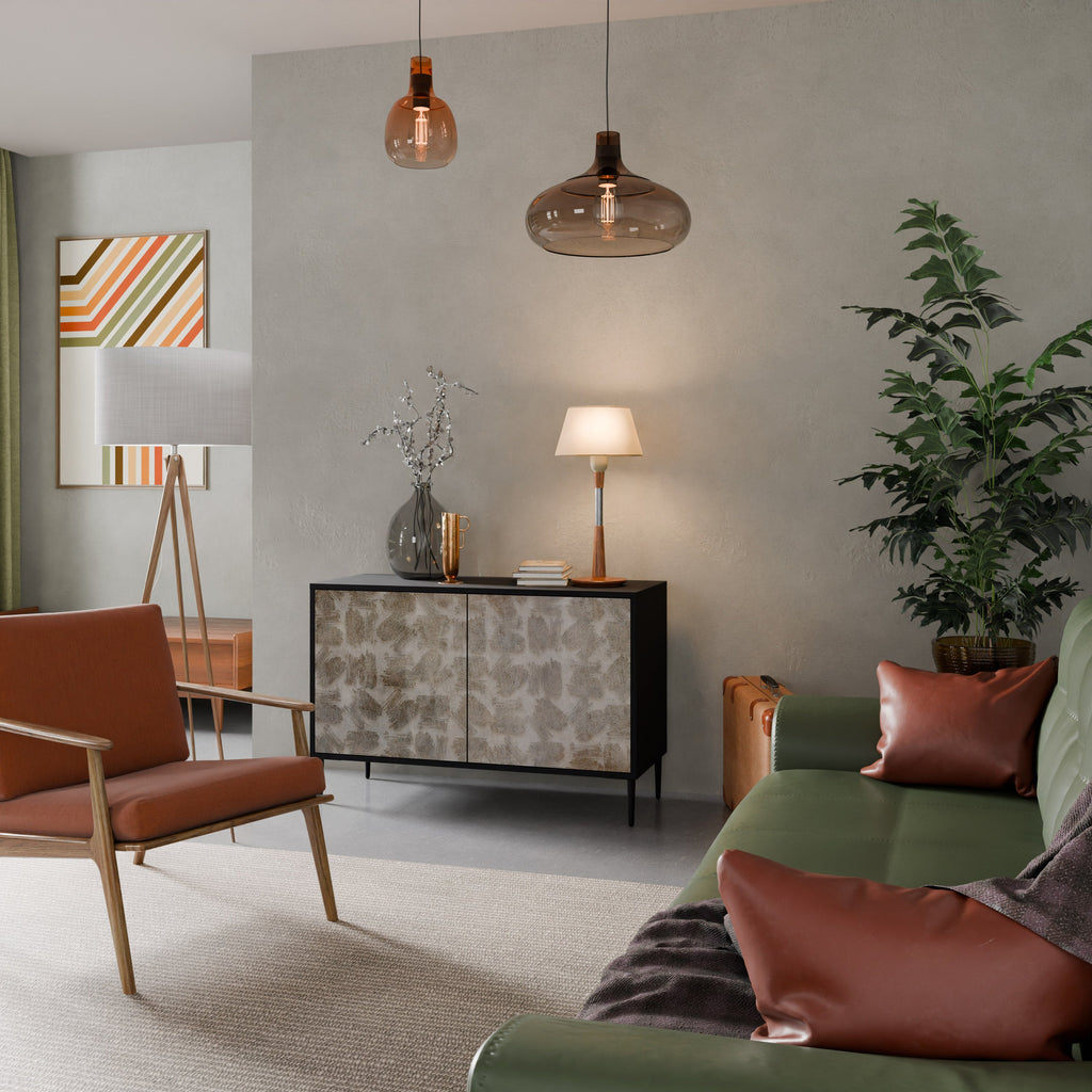 SLIGHTLY BLURRED 2-Door Sideboard in Black Finish