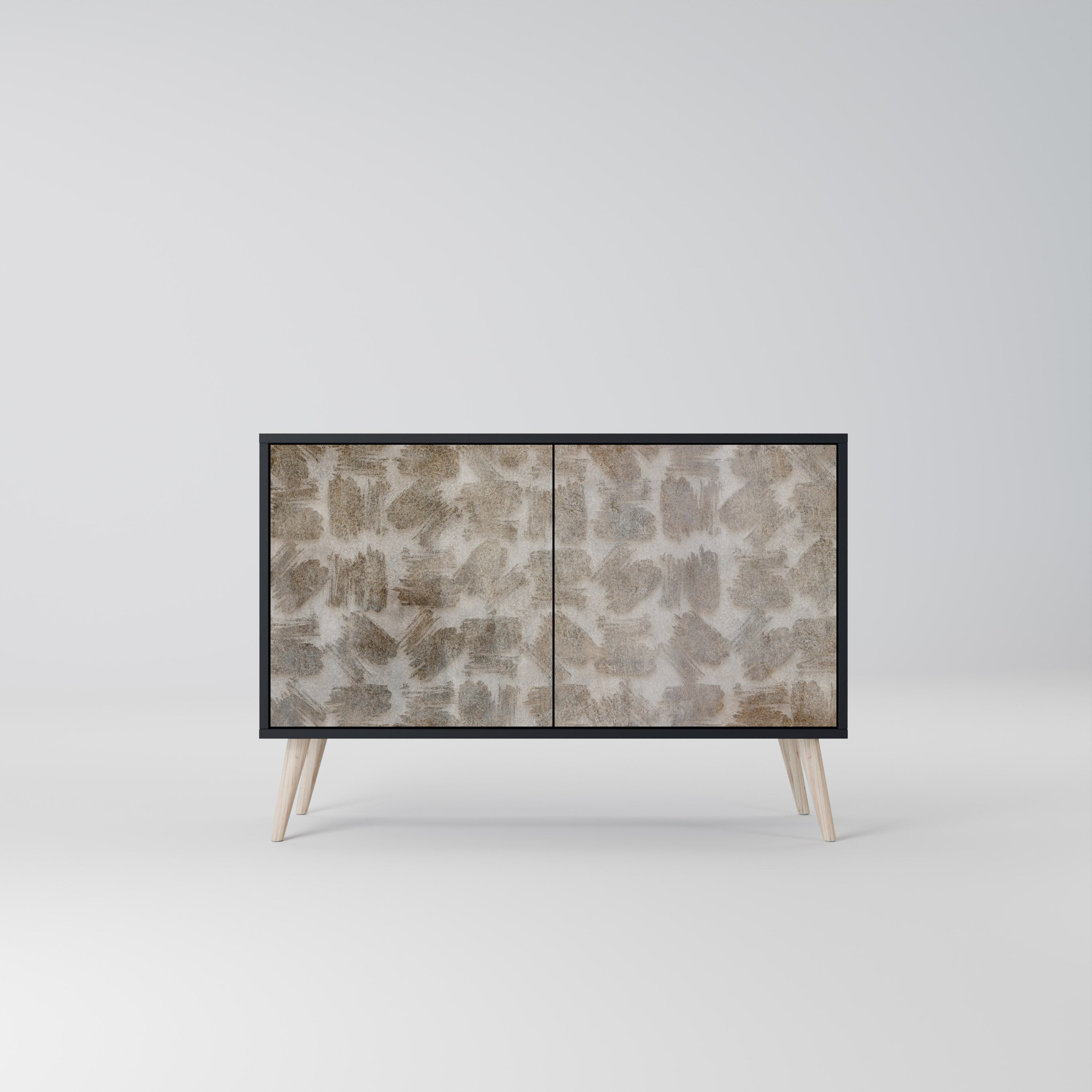 SLIGHTLY BLURRED Aparador de 2 Portas em Acabamento Preto