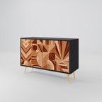 PRISM MOSAIC Aparador de 2 Portas em Acabamento Preto