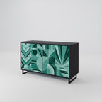 HARMONIC GRID 2-Door Sideboard in Black Finish