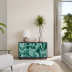 HARMONIC GRID 2-Door Sideboard in Black Finish