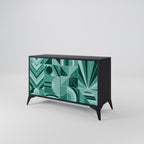 HARMONIC GRID 2-Door Sideboard in Black Finish