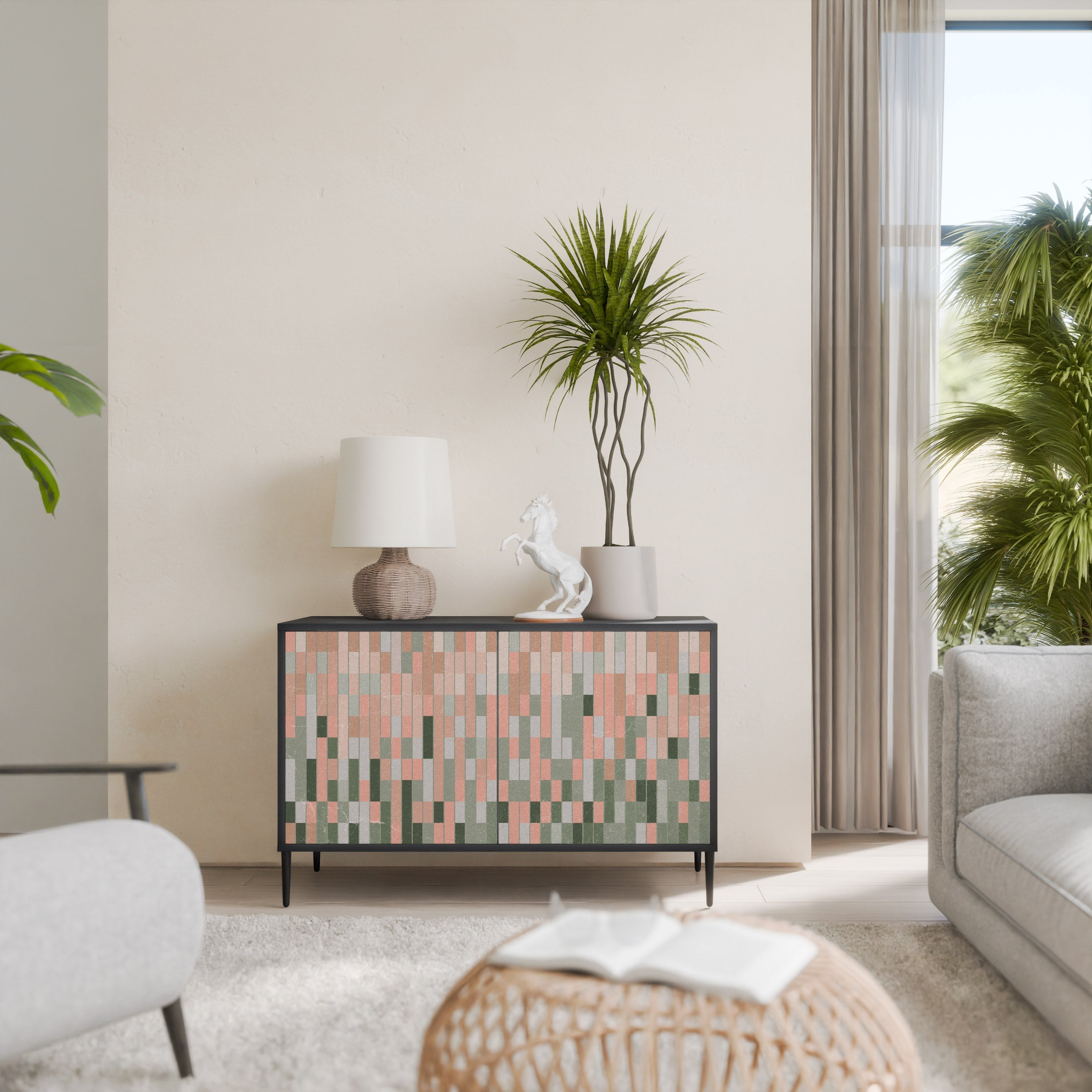 BUILDING THE FUTURE Aparador de 2 Portas em Acabamento Preto