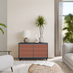 HYPNOTIC GATE Aparador de 2 Portas em Acabamento Preto