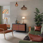 HYPNOTIC GATE Aparador de 2 Portas em Acabamento Preto