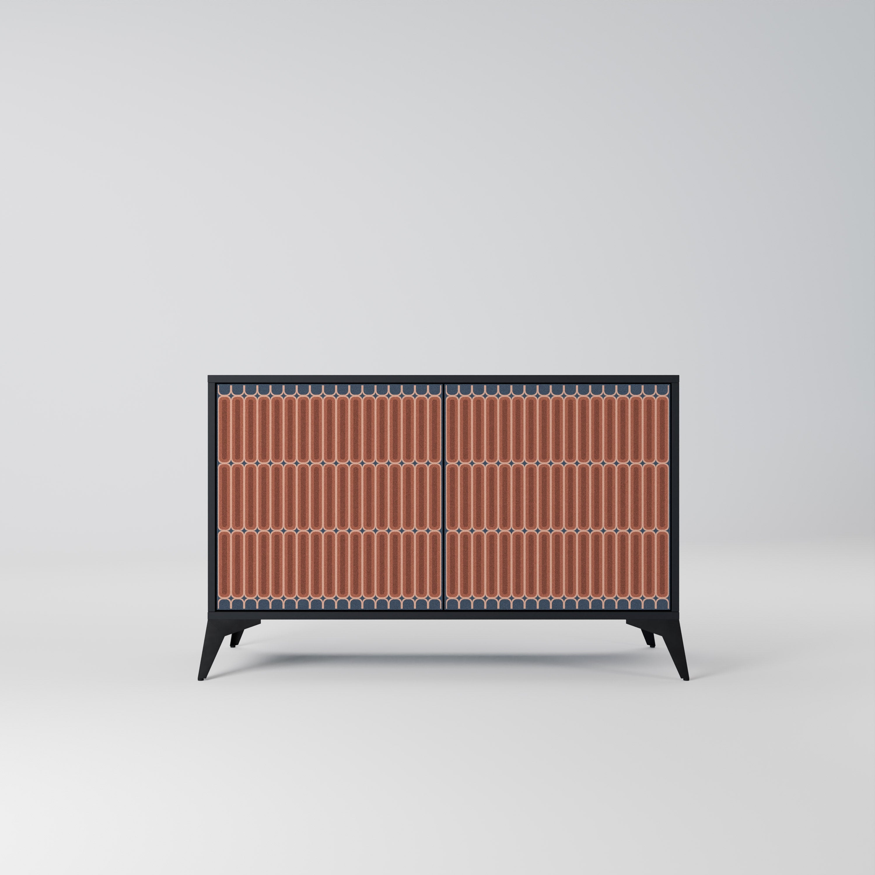 HYPNOTIC GATE Aparador de 2 Portas em Acabamento Preto