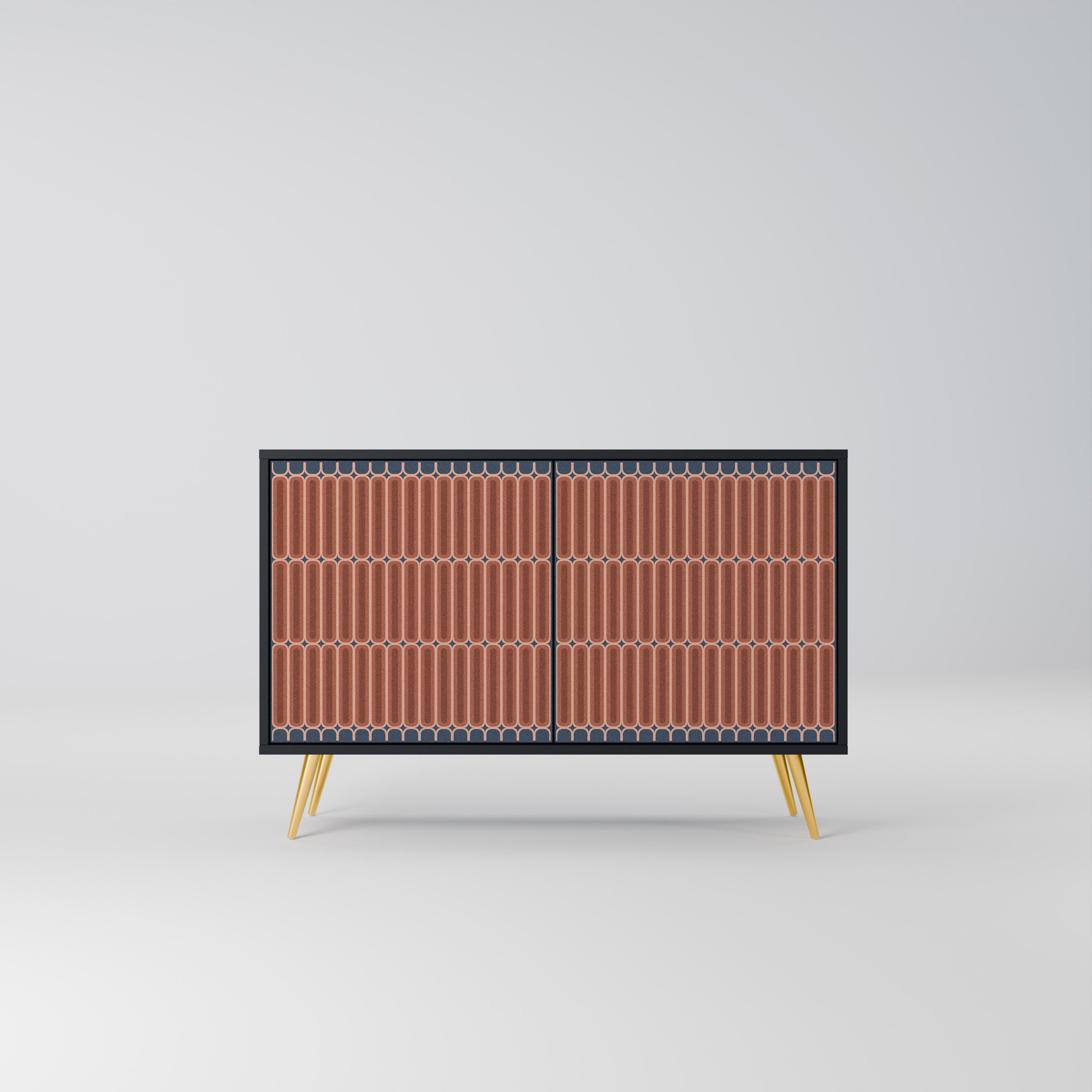 HYPNOTIC GATE Aparador de 2 Portas em Acabamento Preto