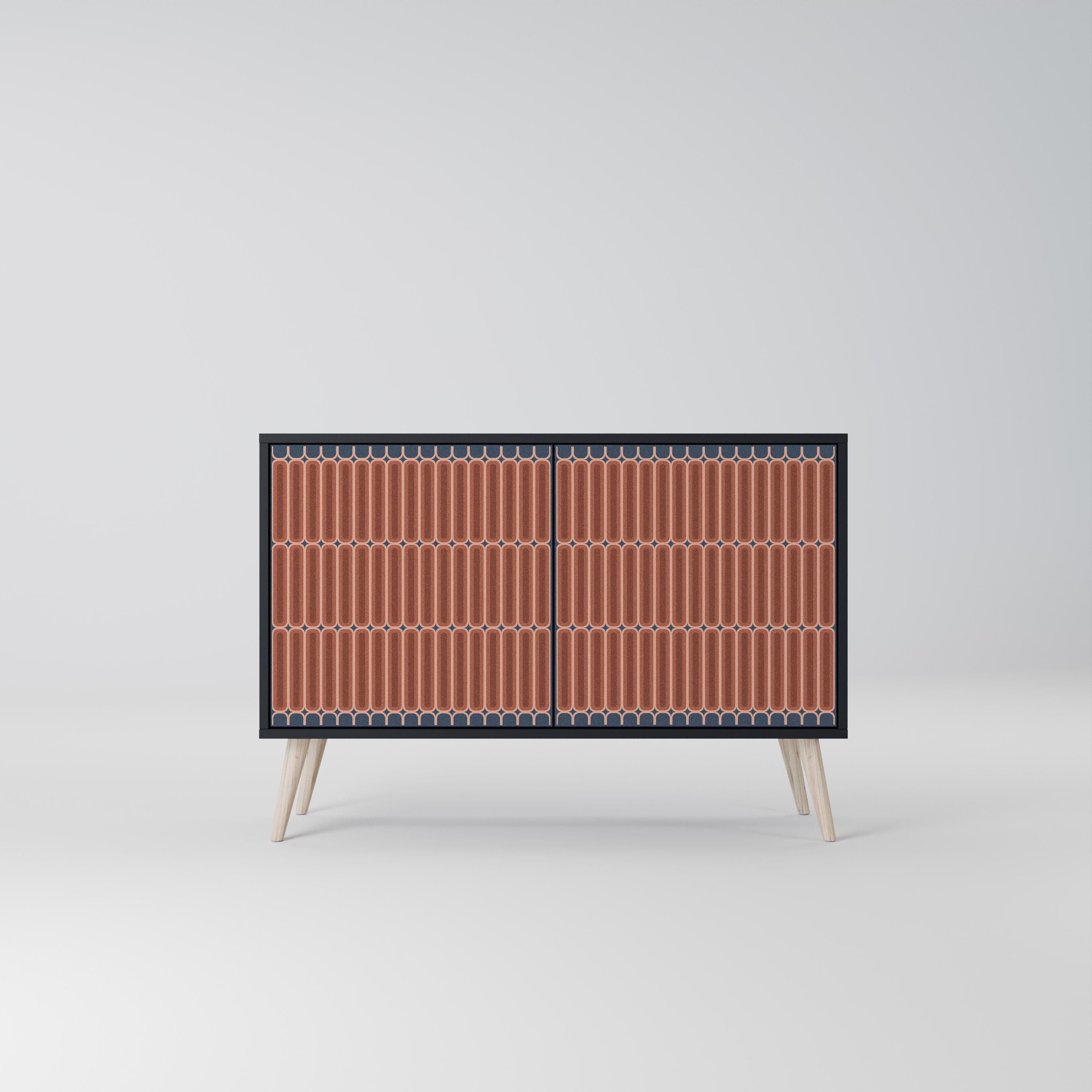 HYPNOTIC GATE Aparador de 2 Portas em Acabamento Preto