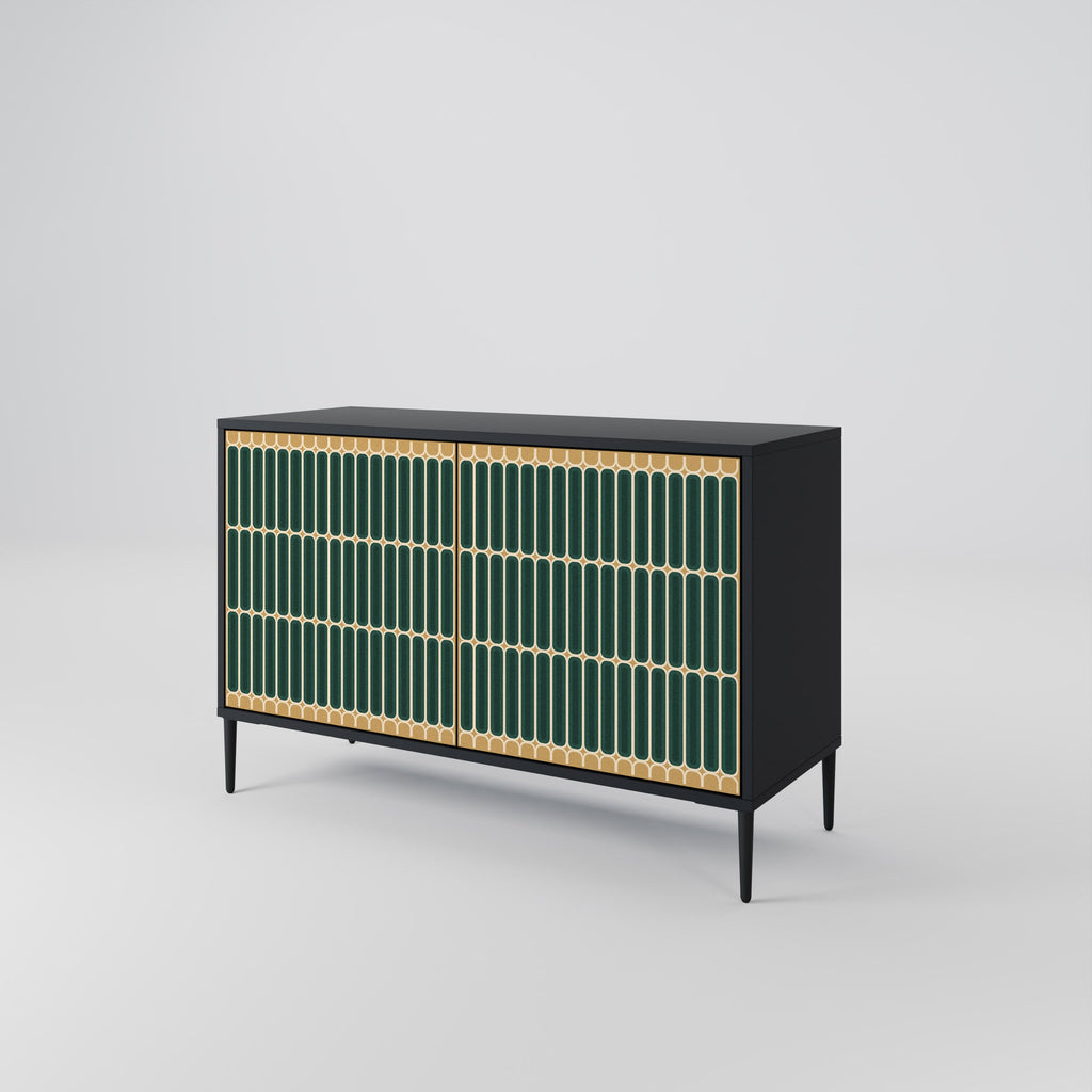 ILUSION GATE 2-Door Sideboard in Black Finish