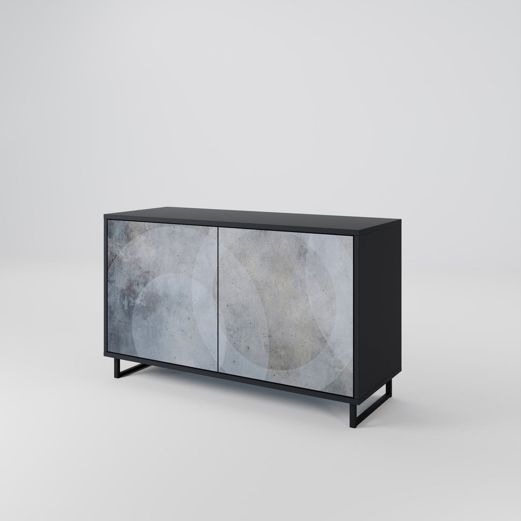 MUTED ARC 2-Door Sideboard in Black Finish