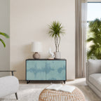 SKY WASH Aparador de 2 Portas em Acabamento Preto