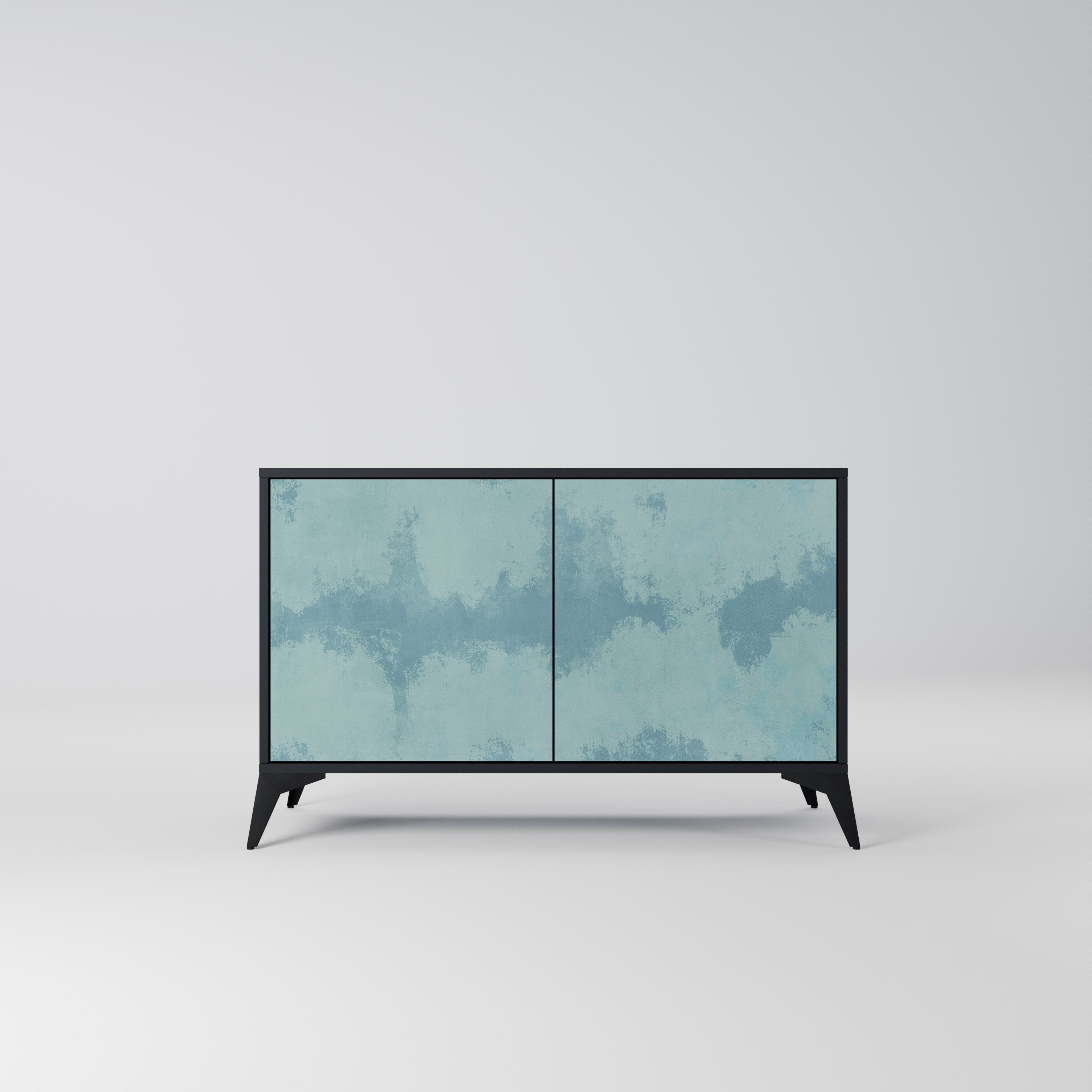 SKY WASH Aparador de 2 Portas em Acabamento Preto