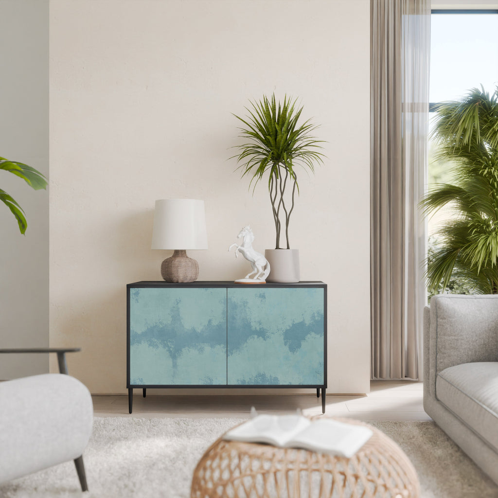 SKY WASH Aparador de 2 Portas em Acabamento Preto