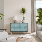 SKY WASH Aparador de 2 Portas em Acabamento Preto