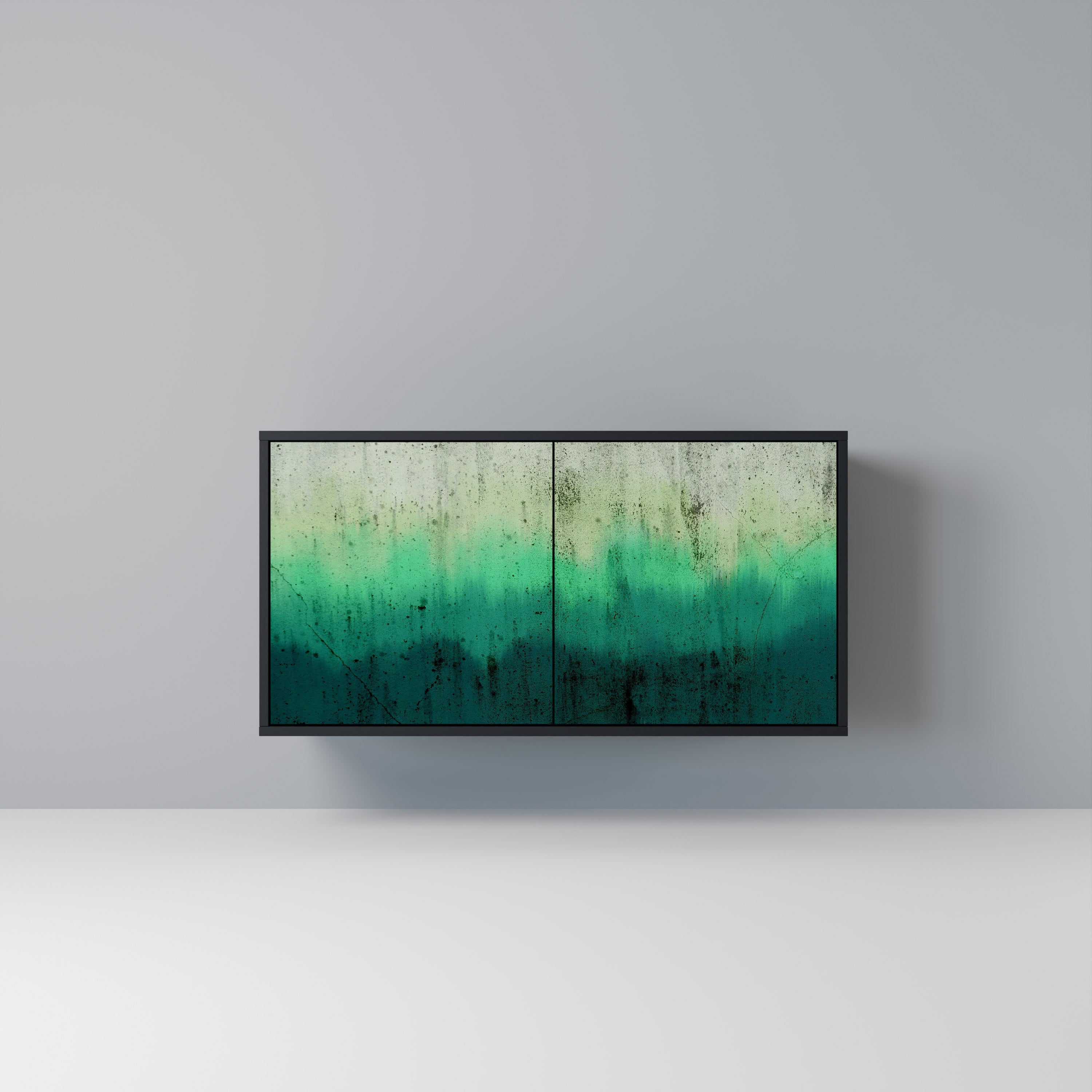 NORTHERN LIGHTS Aparador de 2 Portas em Acabamento Preto