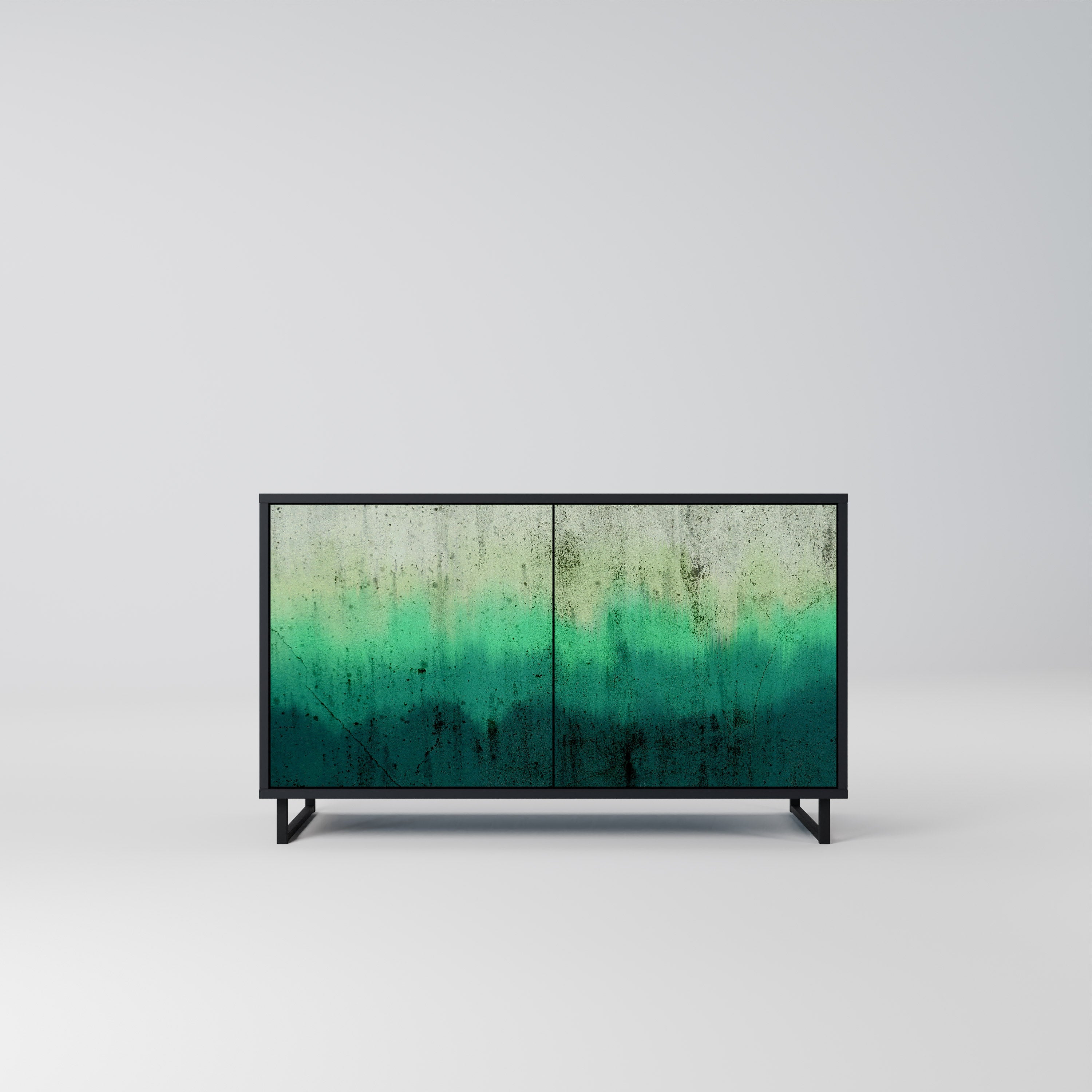 NORTHERN LIGHTS Aparador de 2 Portas em Acabamento Preto