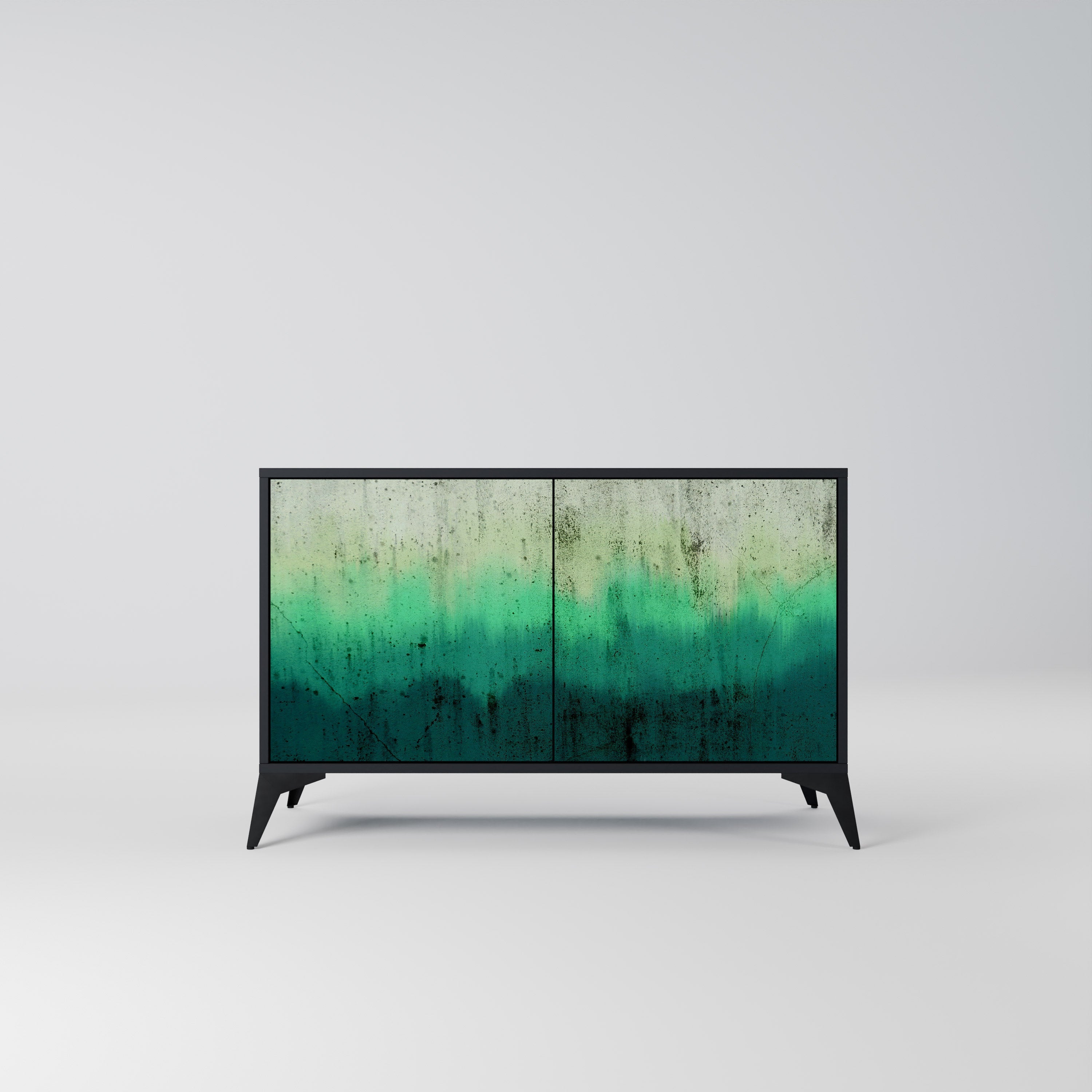 NORTHERN LIGHTS Aparador de 2 Portas em Acabamento Preto