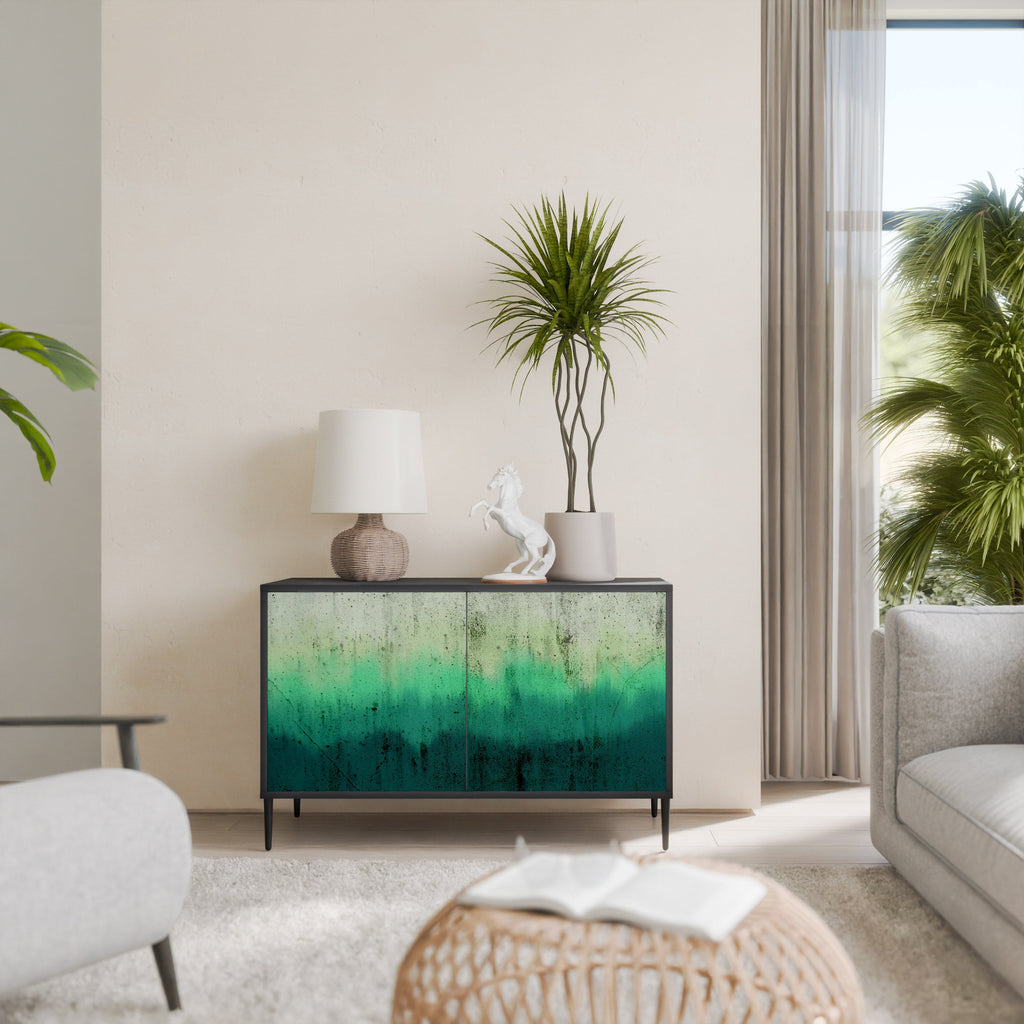 NORTHERN LIGHTS Aparador de 2 Portas em Acabamento Preto