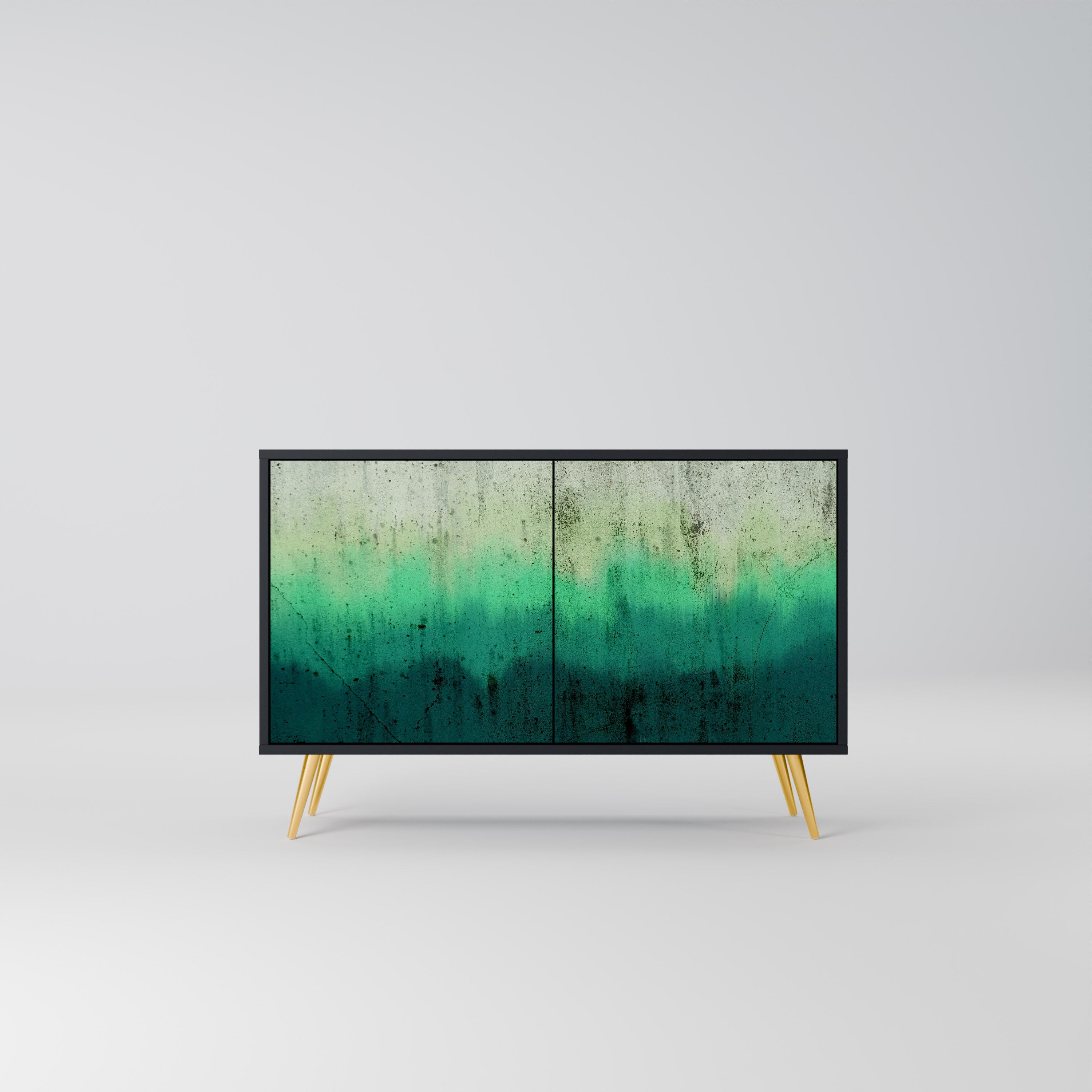 NORTHERN LIGHTS Aparador de 2 Portas em Acabamento Preto