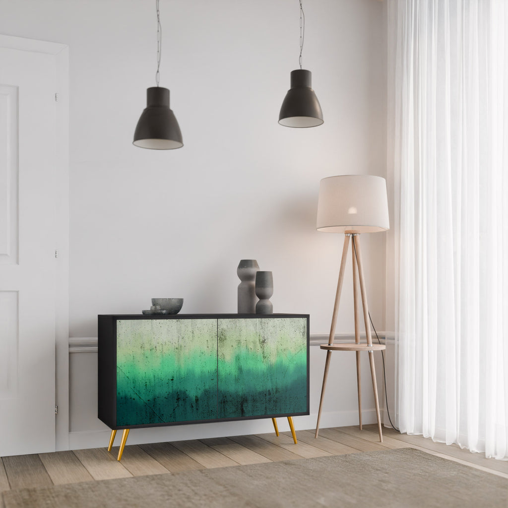 NORTHERN LIGHTS Aparador de 2 Portas em Acabamento Preto