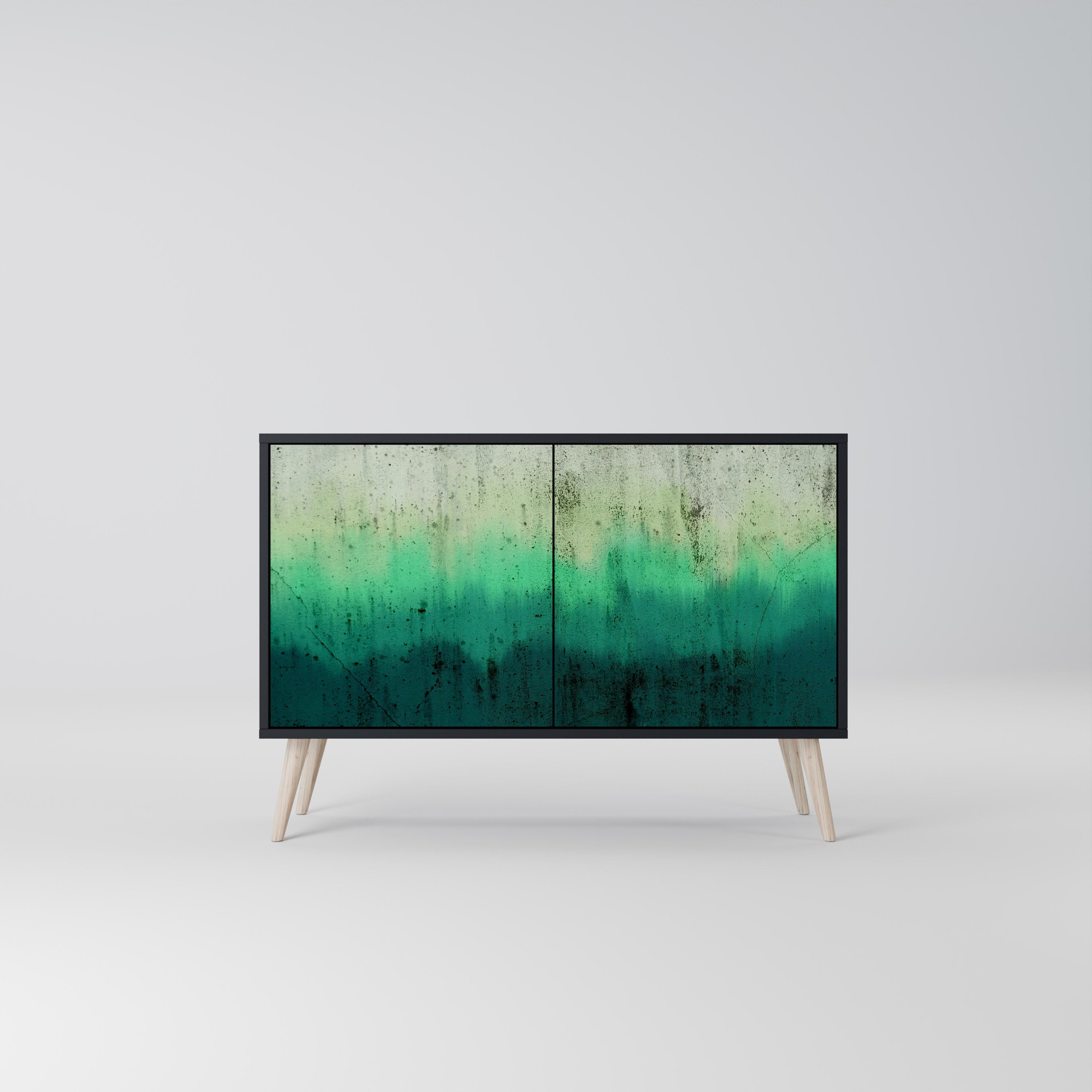 NORTHERN LIGHTS Aparador de 2 Portas em Acabamento Preto