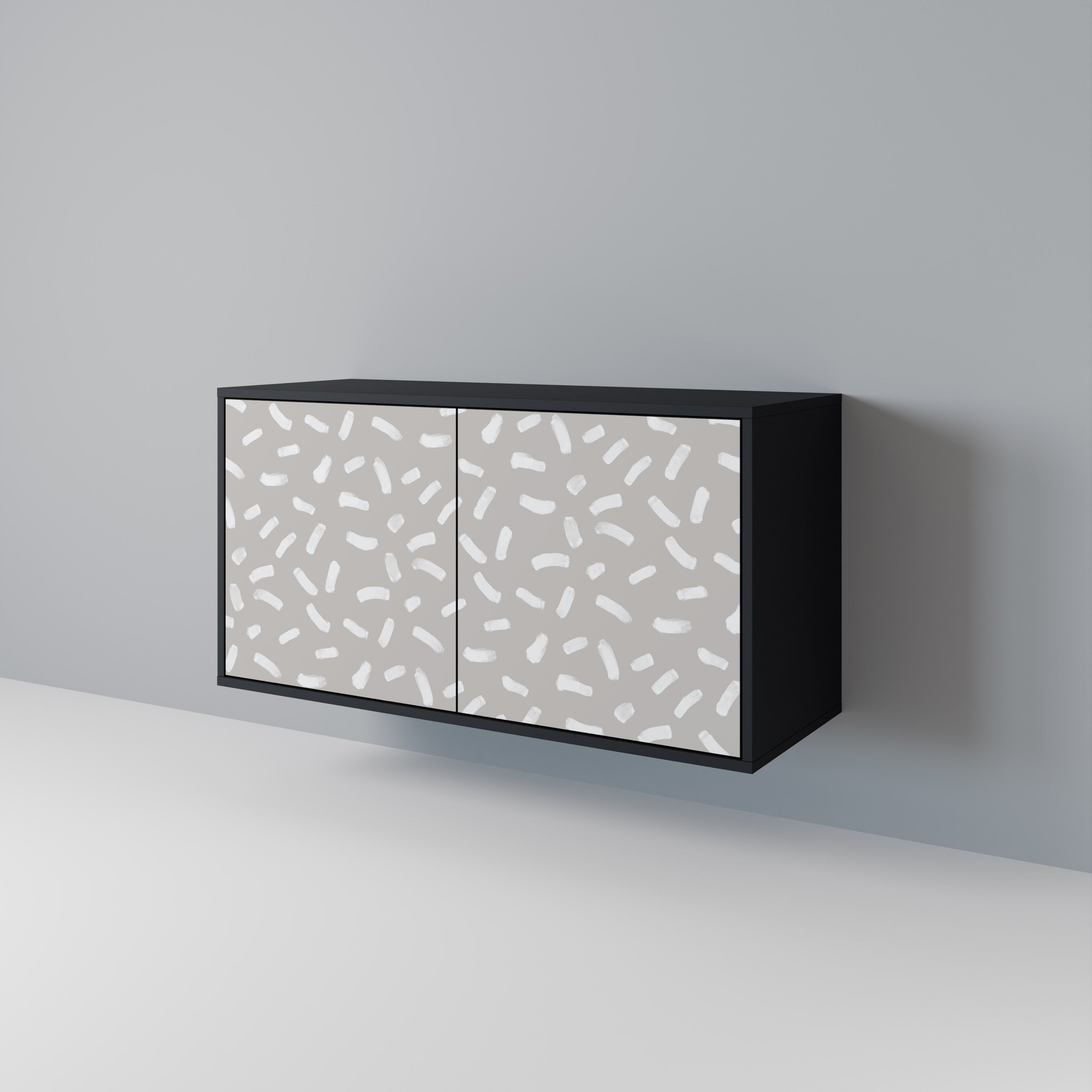 PASSING SECONDS Aparador de 2 Portas em Acabamento Preto