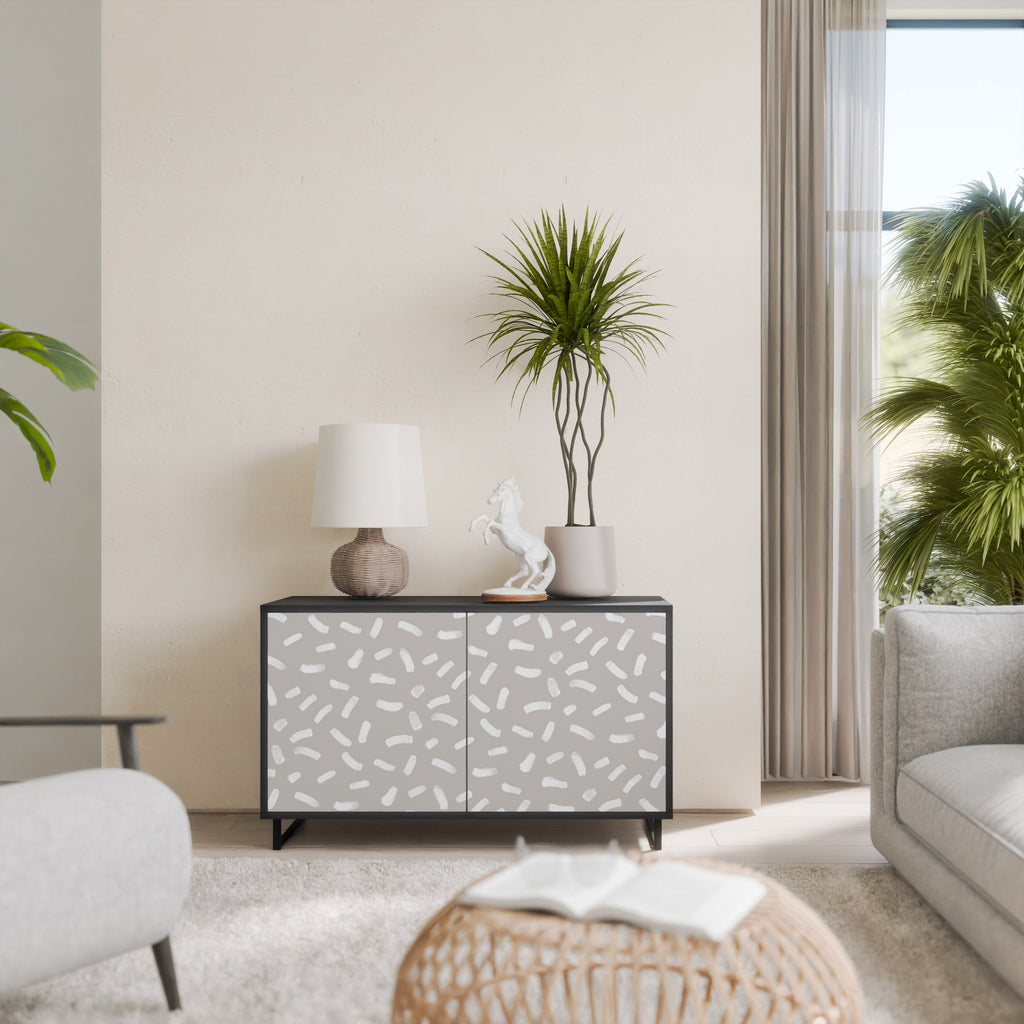 PASSING SECONDS Aparador de 2 Portas em Acabamento Preto