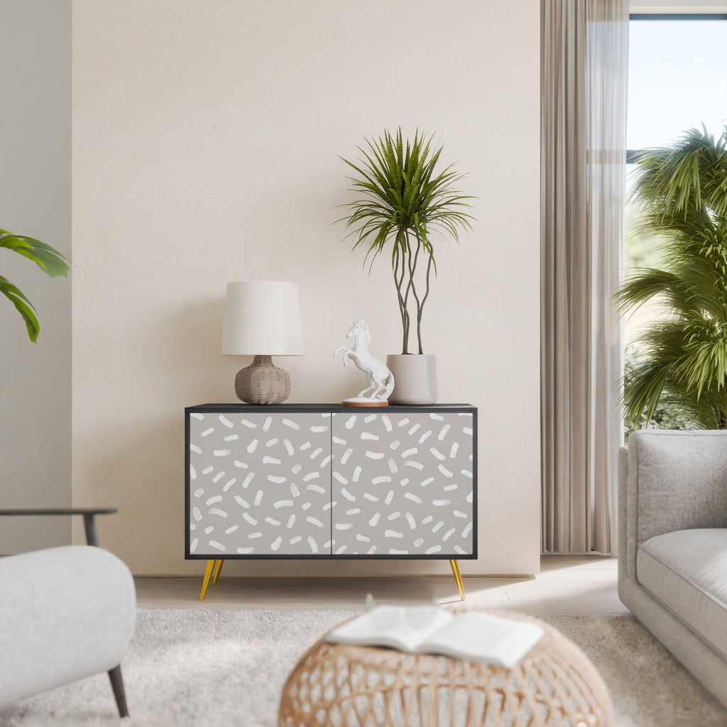 PASSING SECONDS Aparador de 2 Portas em Acabamento Preto