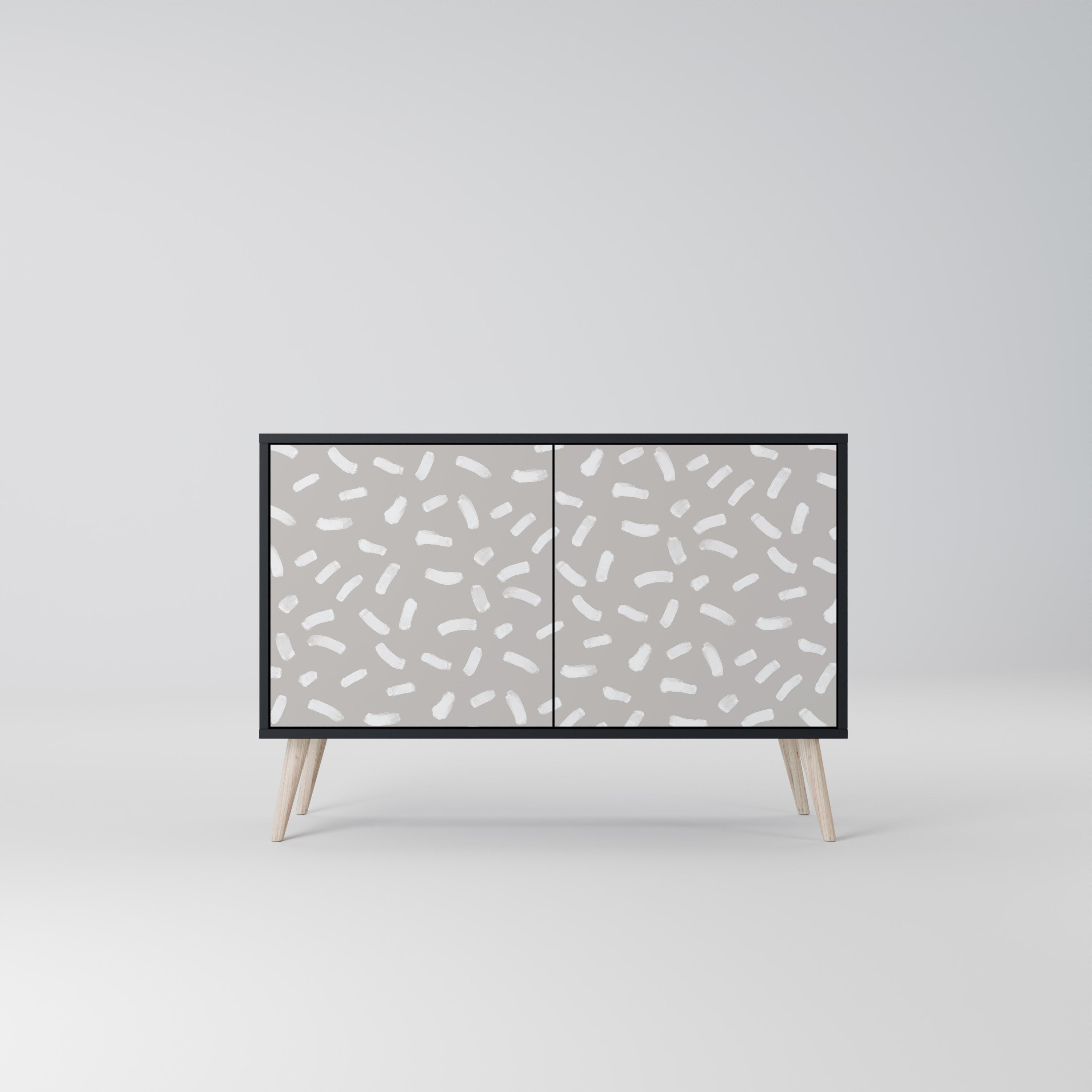 PASSING SECONDS Aparador de 2 Portas em Acabamento Preto