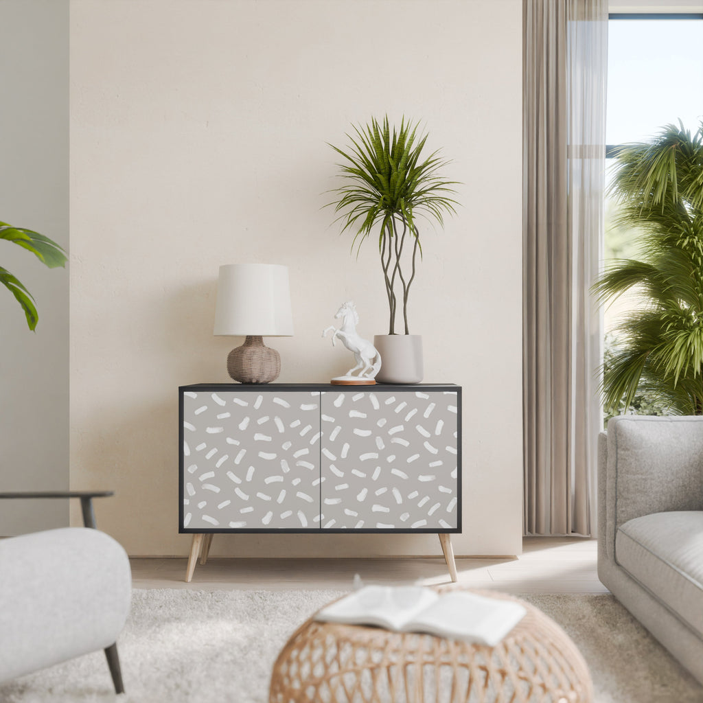 PASSING SECONDS Aparador de 2 Portas em Acabamento Preto