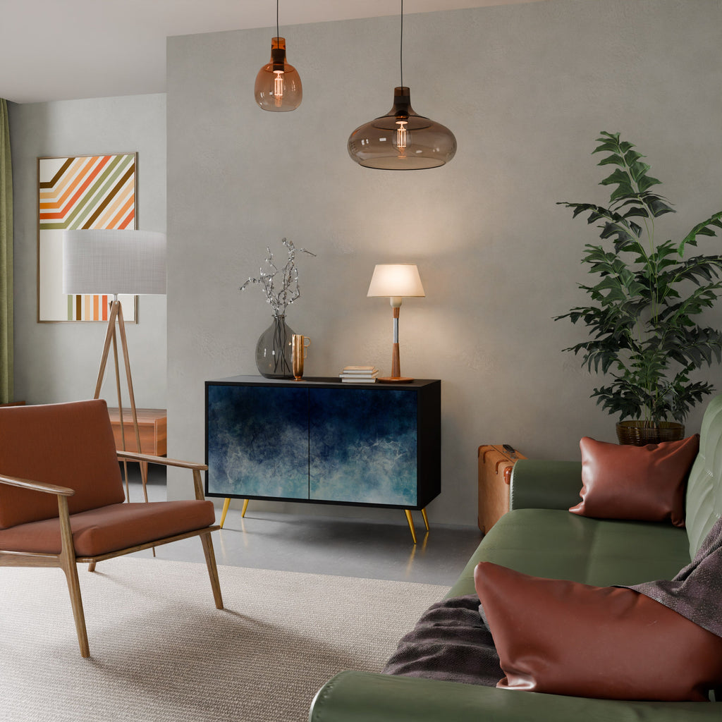 CELESTIAL FALL Aparador de 2 Portas em Acabamento Preto