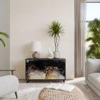 MARBLE OF TOMMORROW 2-Door Sideboard in Black Finish