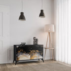 MARBLE OF TOMMORROW 2-Door Sideboard in Black Finish