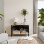 MARBLE OF TOMMORROW 2-Door Sideboard in Black Finish