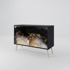 MARBLE OF TOMMORROW 2-Door Sideboard in Black Finish