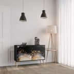 MARBLE OF TOMMORROW 2-Door Sideboard in Black Finish