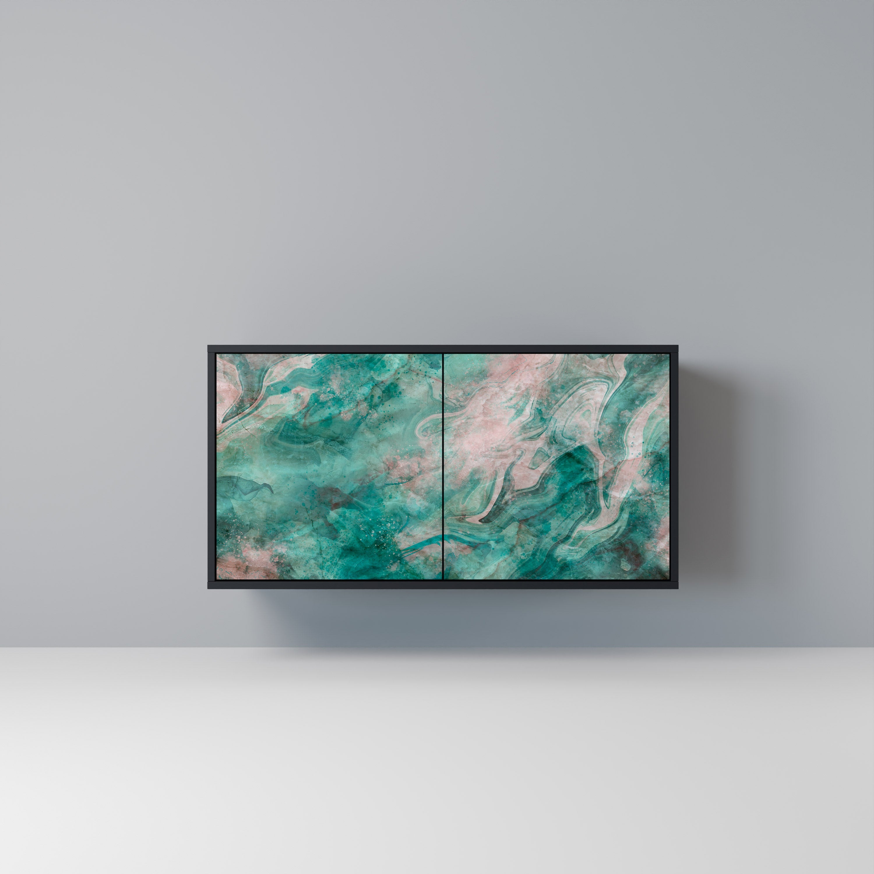 ABSTRACT ALCHEMY Aparador de 2 Portas em Acabamento Preto