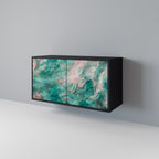 ABSTRACT ALCHEMY Aparador de 2 Portas em Acabamento Preto