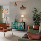 ABSTRACT ALCHEMY Aparador de 2 Portas em Acabamento Preto