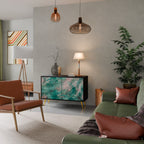 ABSTRACT ALCHEMY Aparador de 2 Portas em Acabamento Preto