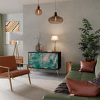 ABSTRACT ALCHEMY Aparador de 2 Portas em Acabamento Preto