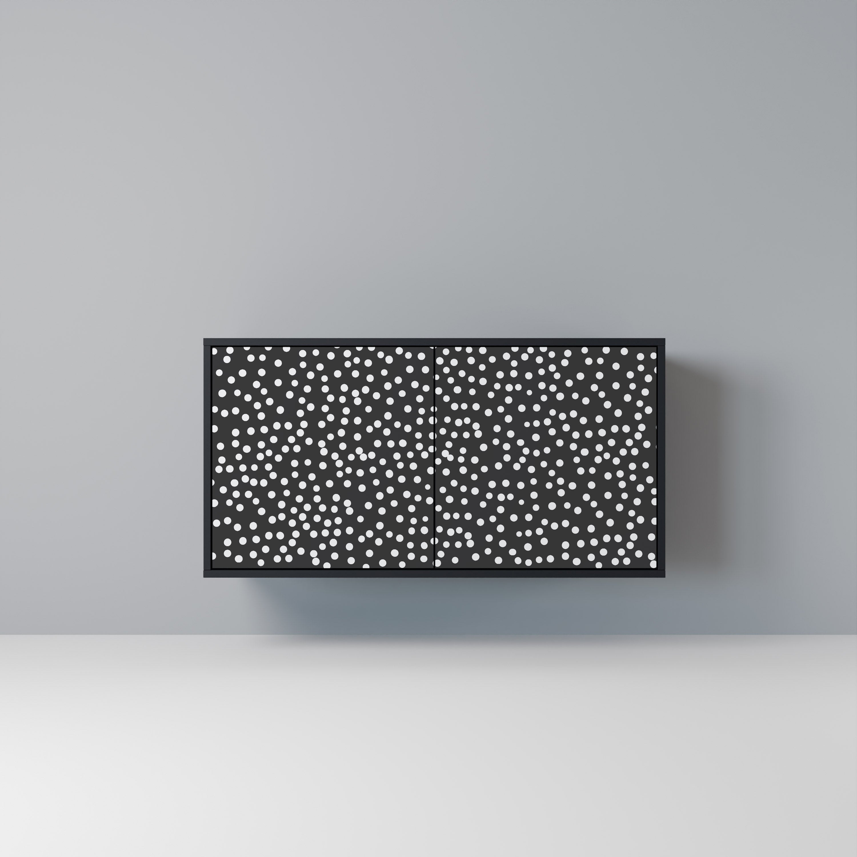 BLINDING LIGHTS Aparador de 2 Portas em Acabamento Preto