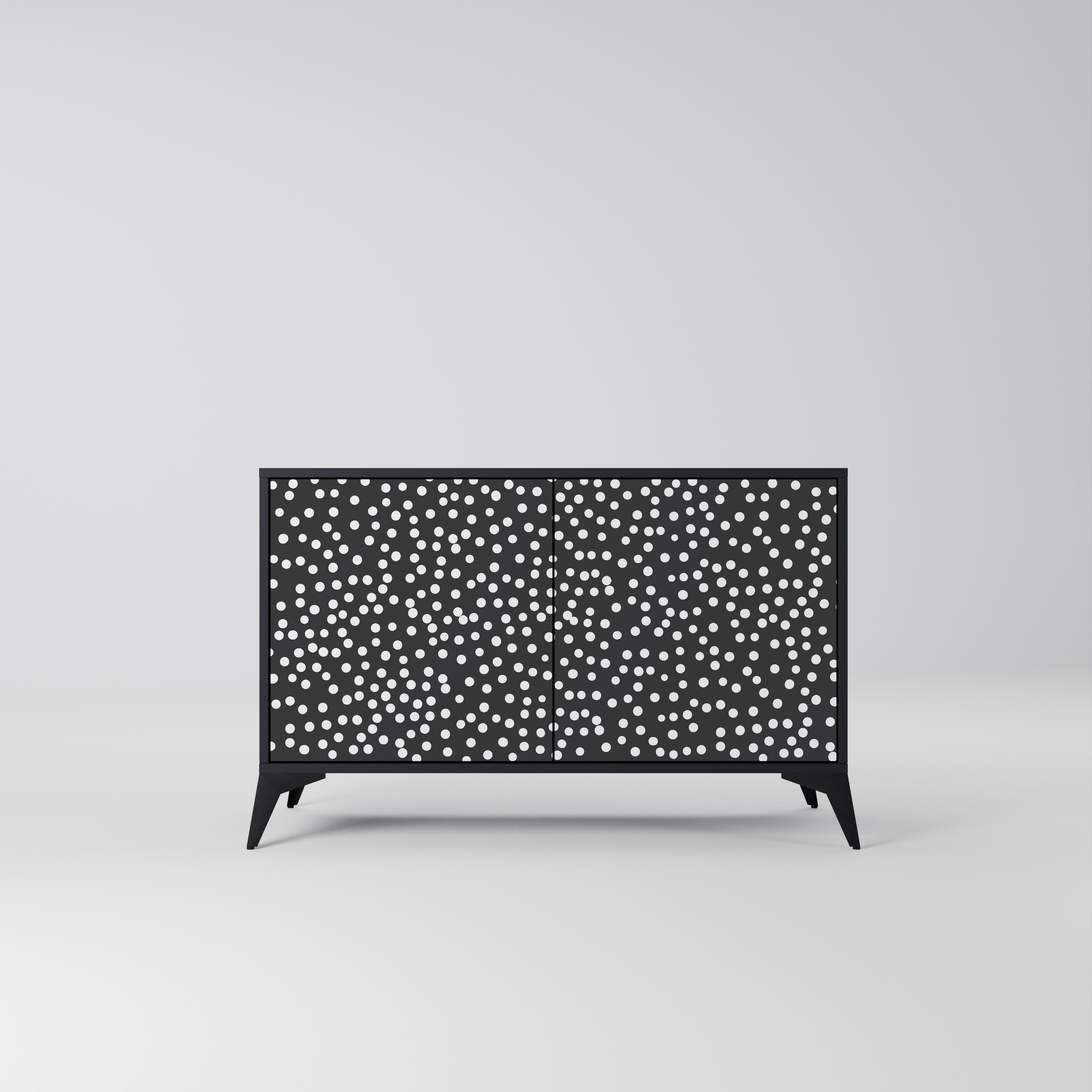 BLINDING LIGHTS Aparador de 2 Portas em Acabamento Preto