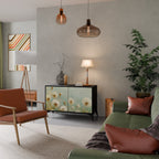 DREAMY MEADOW Aparador de 2 Portas em Acabamento Preto