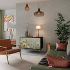 DREAMY MEADOW Aparador de 2 Portas em Acabamento Preto