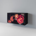 NEVERENDING BLOOM Aparador de 2 Portas em Acabamento Preto