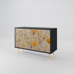 MORNING GLADE Aparador de 2 Portas em Acabamento Preto