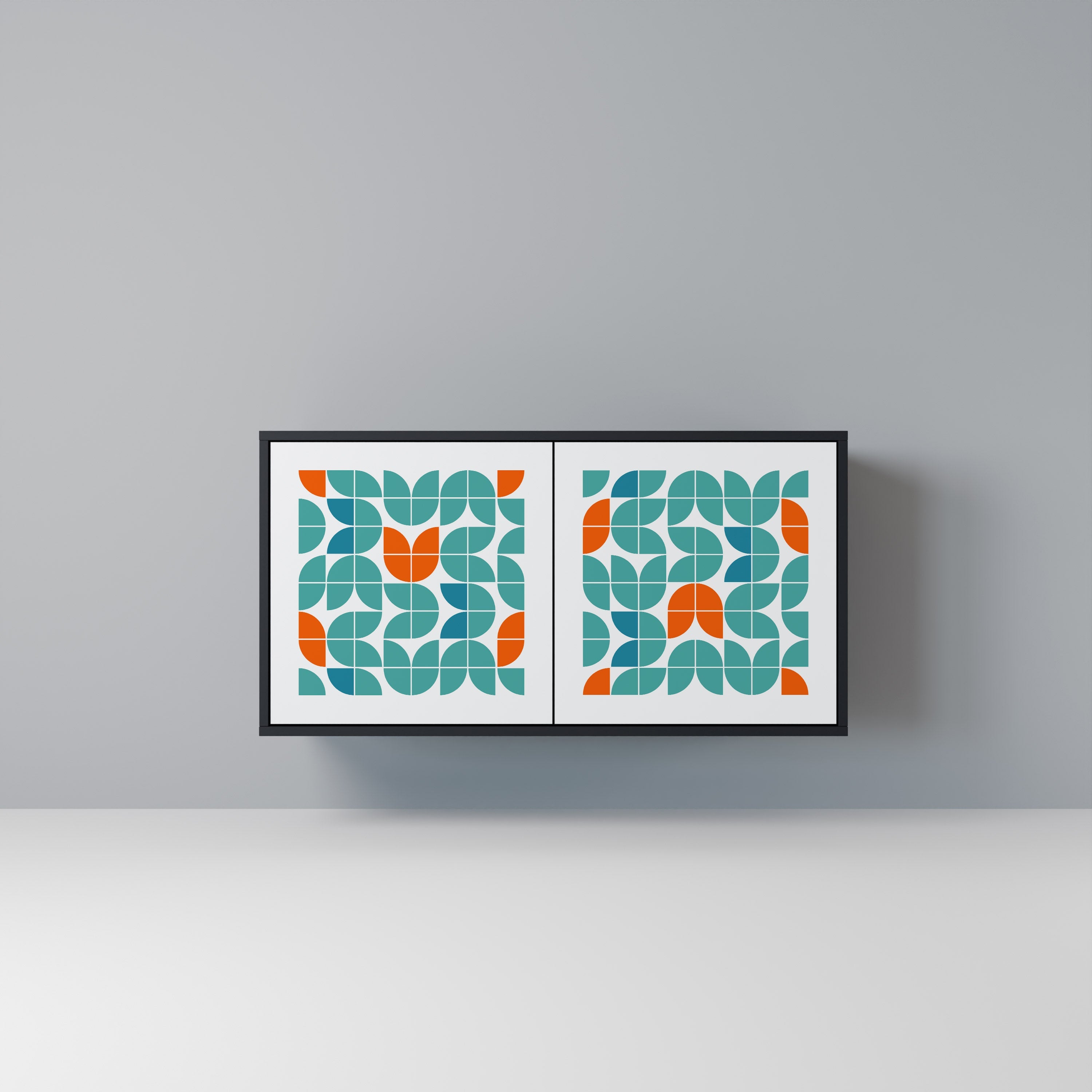 BE THE CHANGE Aparador de 2 Portas em Acabamento Preto